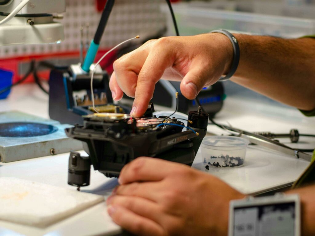 Drone repair engineer at work Mavic 3 Enterprise